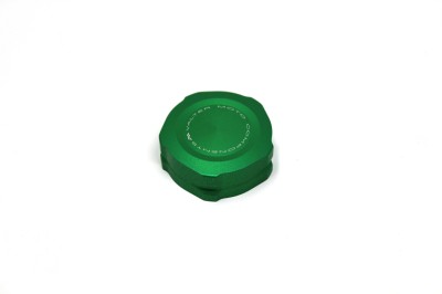 VALTER MOTO REAR BRAKE/CLUTCH FLUID RESERVOIR CAP IN GREEN KAWASAKI ZX10R 2016-2022 image
