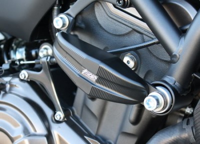 GSG CRASH PROTECTORS, YAMAHA  MT-07 TRACER 2014 ON, BLACK ANODIZED ATTACHMENTS image