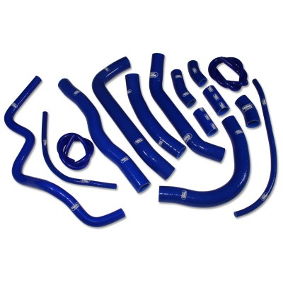 SAMCO SILICONE HOSE KIT BLUE HONDA VFR800 1998-2001 15 PIECE KIT image