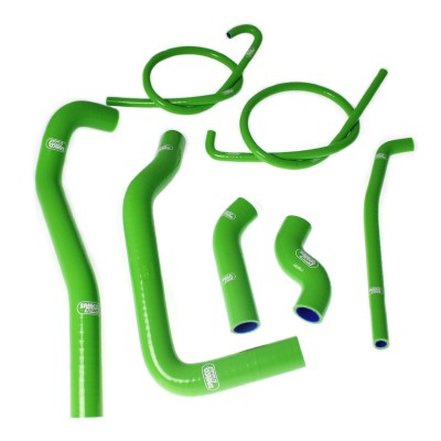 SAMCO SILICONE HOSE KIT GREEN KAWASAKI ZXR750 H2 1990 7 PIECE KIT image