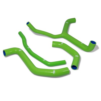 SAMCO SILICONE HOSE KIT GREEN KAWASAKI ZX10R/SE/KRT/RR 16-20 **RACE DESIGN**  4 PIECE KIT image