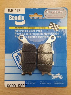 BENDIX MCR 157 - 1 SET CARBON REAR BRAKE PADS YZF R1 04-14 / SP 06 image