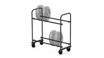 VALTER MOTO TYRES AND RIMS CARRIER IN BLACK *SEE NOTE REGARDS DELIVERY* image