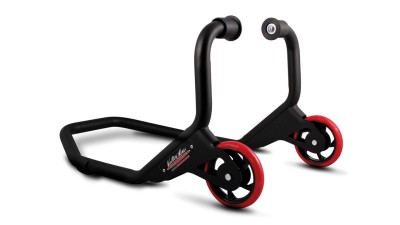 VALTER MOTO MOTO3 "RACE" FRONT PADDOCK STAND - RADIAL CALIPER ROLLER TYPE IN BLACK image