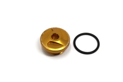 VALTER MOTO EXTREME OIL FILLER CAP IN GOLD YAMAHA VARIOUS MODELS image