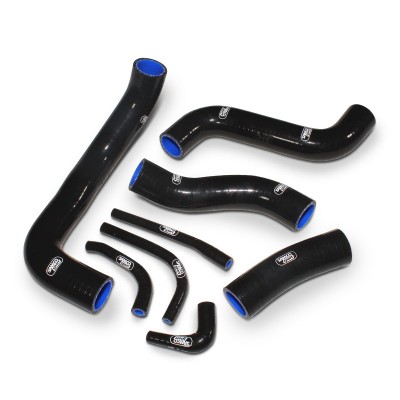 SAMCO SILICONE HOSE KIT BLACK KAWASAKI ZRX1200R *WITH CARB  DE-ICER -UK SPEC* 8 PIECE KIT image