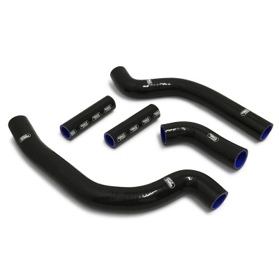 SAMCO SILICONE HOSE KIT BLACK APRILIA RSV4/RF/RR 2009-2020 *THERMO BYPASS* 5 PIECE KIT image