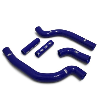 SAMCO SILICONE HOSE KIT BLUE APRILIA RSV4/RF/RR 2009-2020 *THERMO BYPASS* 5 PIECE KIT image