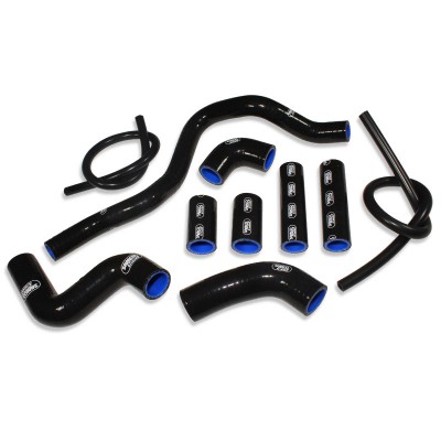 SAMCO SILICONE HOSE KIT BLACK APRILIA RSV4/RF/RR 2009-2023 10 PIECE KIT image