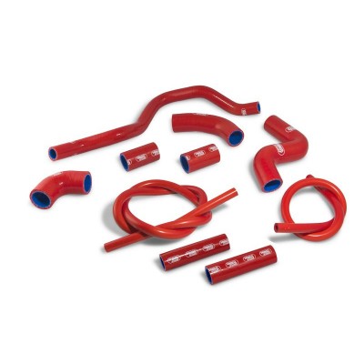 SAMCO SILICONE HOSE KIT RED APRILIA RSV4/RF/RR 2009-2023 10 PIECE KIT image