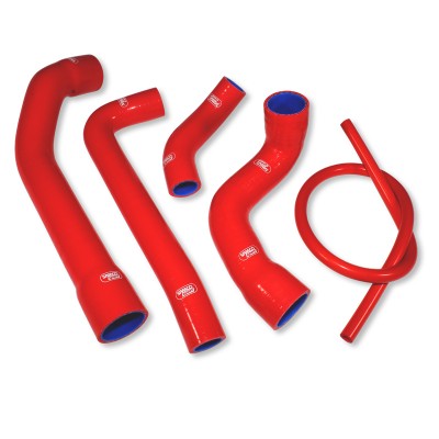 SAMCO SILICONE HOSE KIT RED BMW K100 2V 1982-1992 5 PIECE KIT image