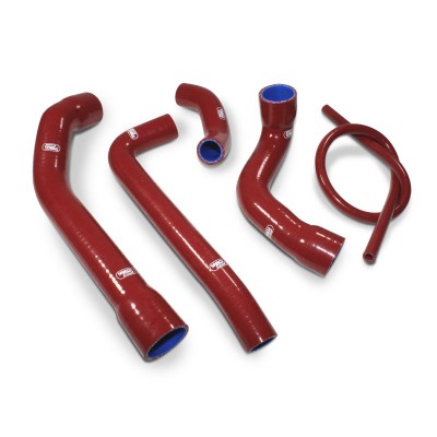 SAMCO SILICONE HOSE KIT VIPER RED BMW K100 2V 1982-1992 5 PIECE KIT image