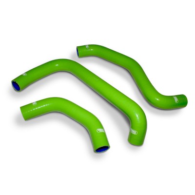 SAMCO SILICONE HOSE KIT GREEN KAWASAKI ZX10R/RR 2021-2023 **RACE DESIGN** 3 PIECE KIT image