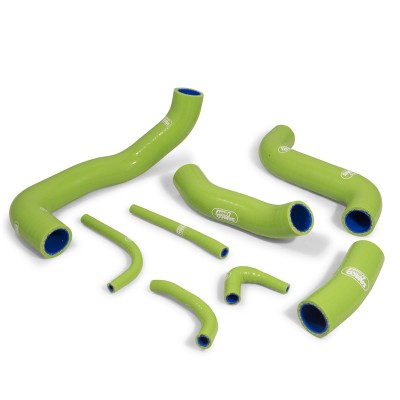 SAMCO SILICONE HOSE KIT GREEN KAWASAKI ZRX1200R *WITH CARB  DE-ICER -UK SPEC* 8 PIECE KIT image