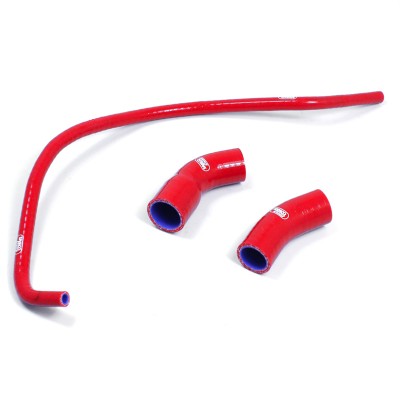 SAMCO SILICONE HOSE KIT RED YAMAHA R1 15-22 / MT-10 16-23 / FZ-10 16-17  3 PIECE KIT image