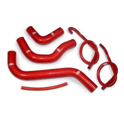 SAMCO SILICONE HOSE KIT RED  KAWASAKI Z900/ABS/RS/RS CAFE/RS SE 2017-2023 6 PIECE KIT image
