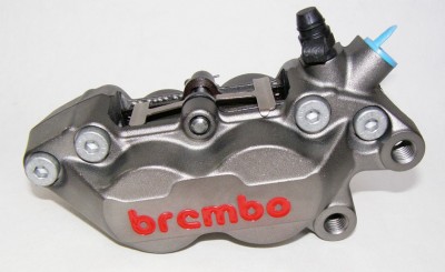 BREMBO OE FRONT BRAKE CALIPER P4-30/34  R/H TITANIUM 40MM LUGS, 1 PIN BEN-066 PADS image