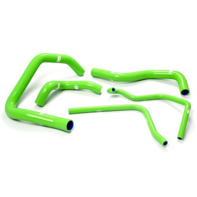 SAMCO SILICONE HOSE KIT GREEN KAWASAKI ZX6R 600 636 G1/G2/ J1/J2 1998-2002 5 PIECE KIT image
