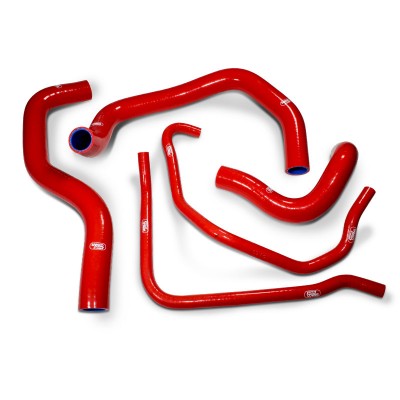 SAMCO SILICONE HOSE KIT RED KAWASAKI ZX6R 600 636 B1/B2 2003-2004  5 PIECE KIT image