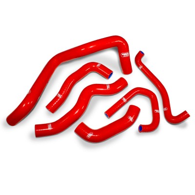 SAMCO SILICONE HOSE KIT RED KAWASAKI ZX6R 2009-2023 6 PIECE KIT image