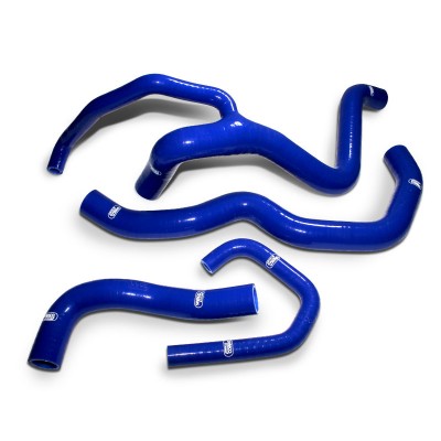 SAMCO SILICONE HOSE KIT BLUE KAWASAKI ZX6R 2009-2023 **RACE DESIGN**  4 PIECE KIT image