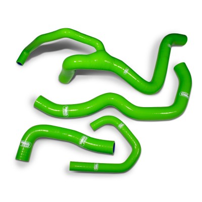 SAMCO SILICONE HOSE KIT GREEN KAWASAKI ZX6R 2009-2023 **RACE DESIGN**  4 PIECE KIT image