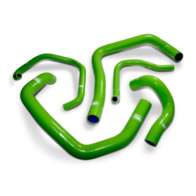 SAMCO SILICONE HOSE KIT GREEN KAWASAKI ZX6R 600 636 C1/C2 2005-2006  5 PIECE KIT image