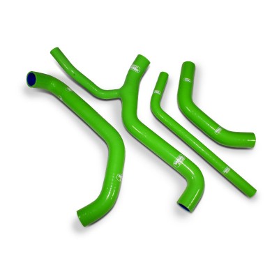 SAMCO SILICONE HOSE KIT GREEN KAWASAKI ZX10R 2011-2015 **RACE DESIGN** 4 PIECE KIT image