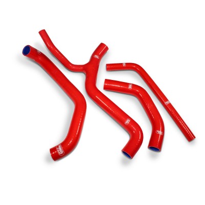 SAMCO SILICONE HOSE KIT RED KAWASAKI ZX10R 2011-2015 **RACE DESIGN** 4 PIECE KIT image