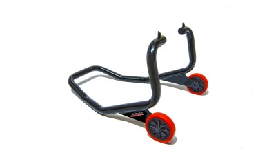 VALTER MOTO "STREET" FRONT PADDOCK STAND FORK LEG TYPE WITH SPIKES IN BLACK image